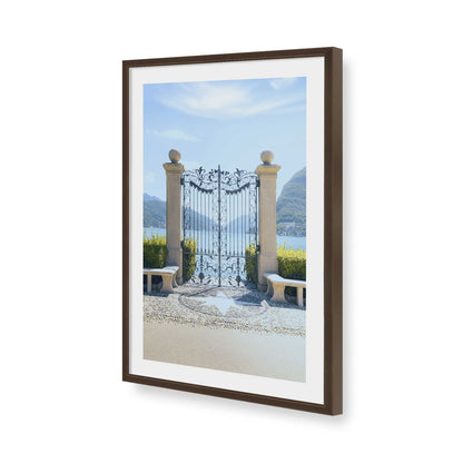[Color:Brown], Picture of art in a Brown frame of the corner