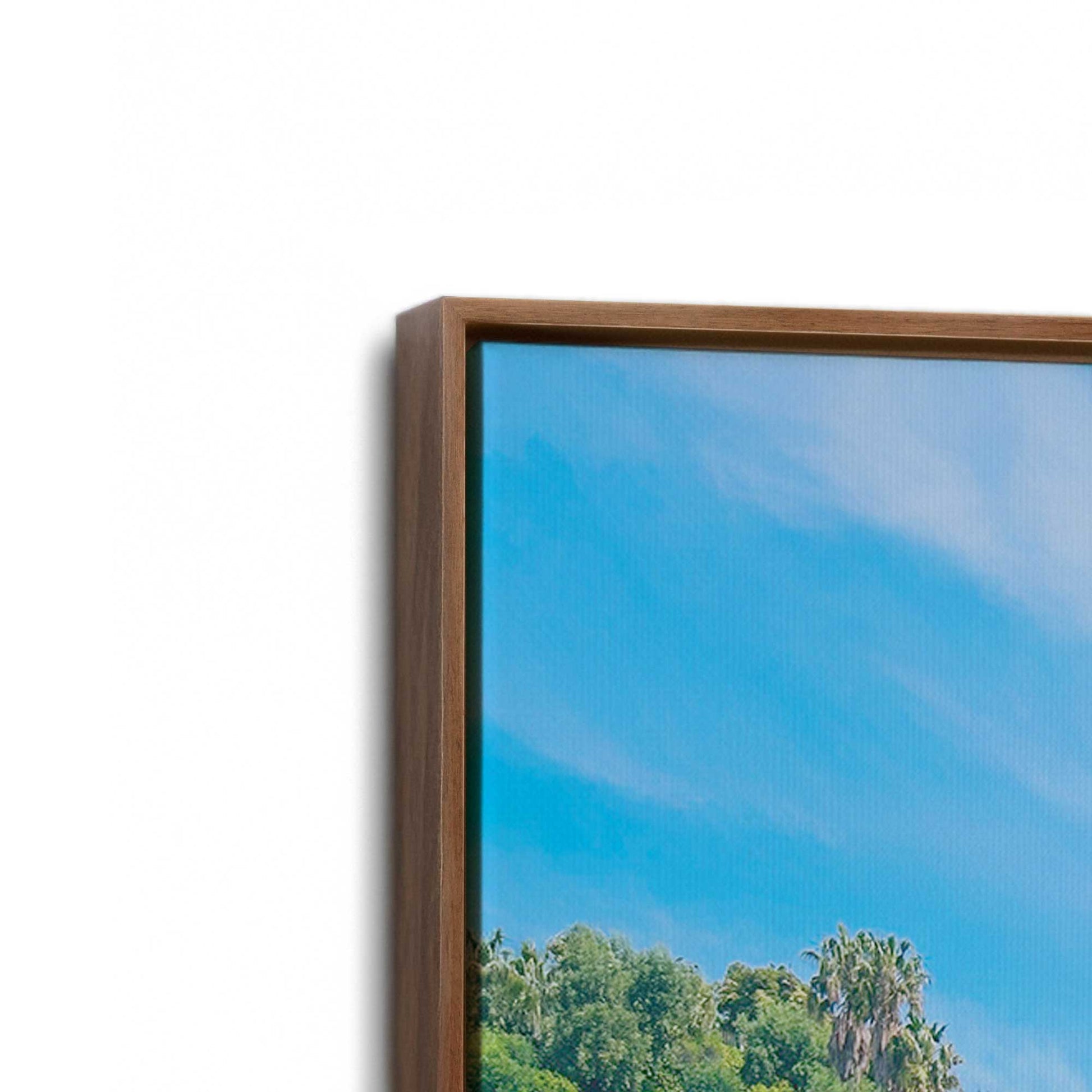 [Color:Walnut], Picture of art in a Walnut frame at an angle