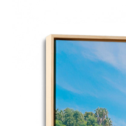 [Color:American Maple], Picture of art in a American Maple frame at an angle