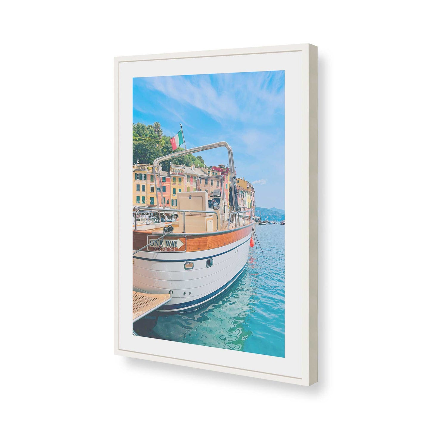 [Color:Opaque White], Picture of art in a Opaque White frame of the corner