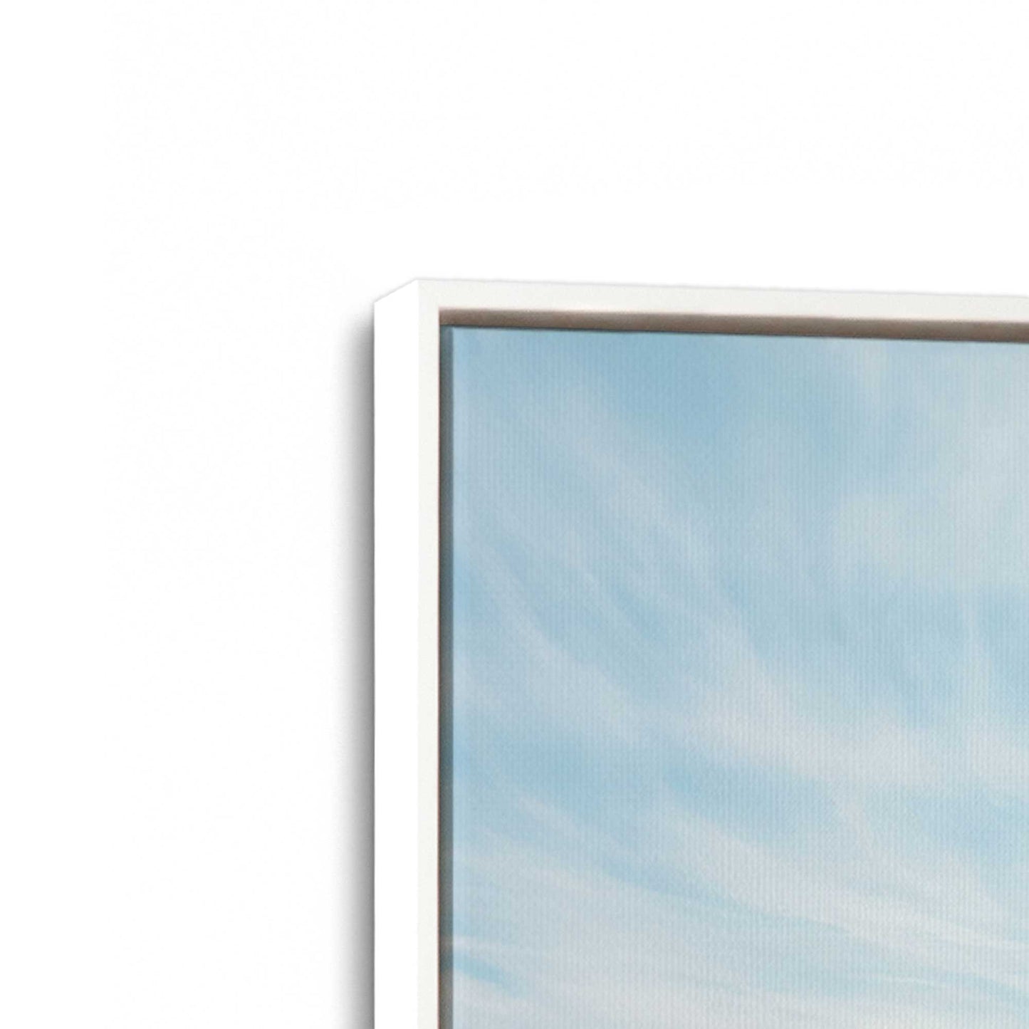 [Color:Opaque White], Picture of art in a White frame at an angle