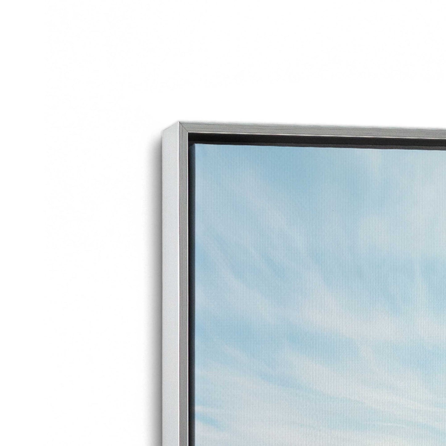[Color:Polished Chrome], Picture of art in a Polished Chrome frame at an angle