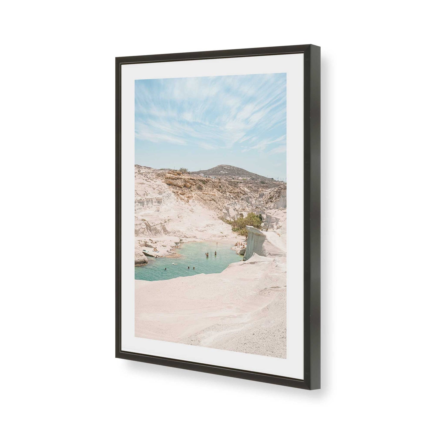 [Color:Satin Black], Picture of art in a Satin Black frame of the corner
