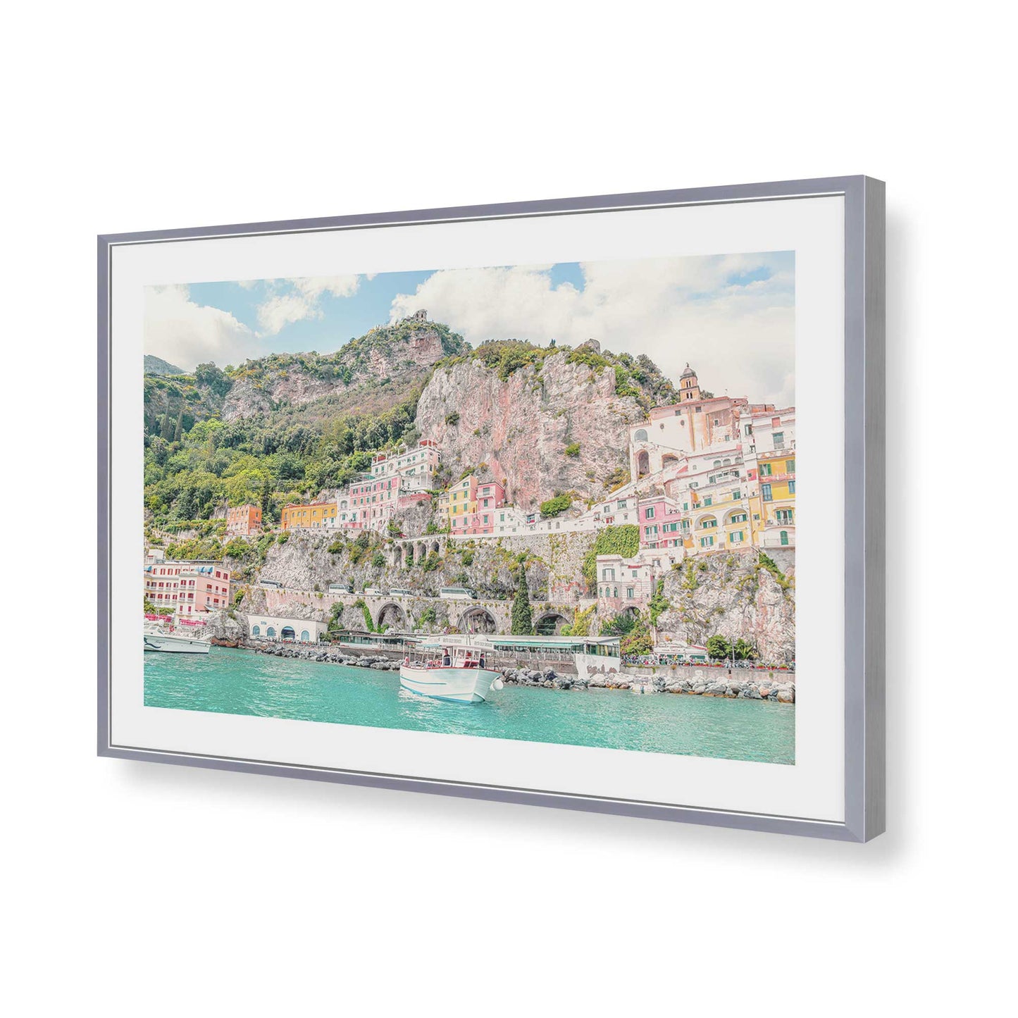 [Color:Polished Chrome], Picture of art in a Polished Chrome frame of the corner