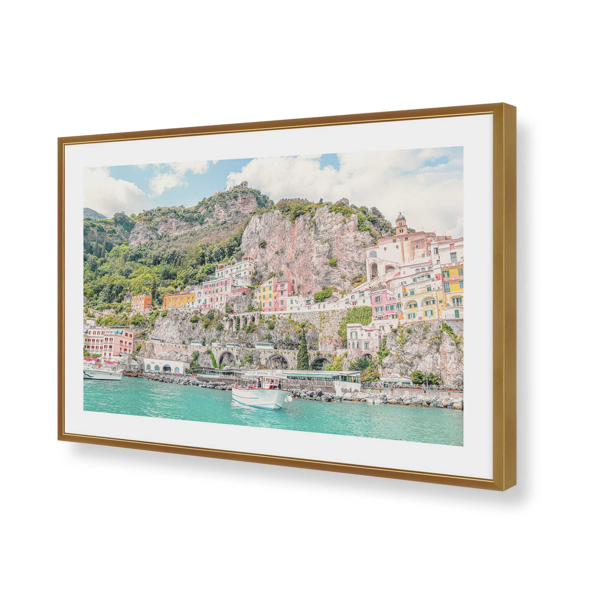 [Color:Polished Gold], Picture of art in a Polished Gold frame of the corner