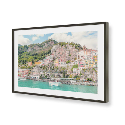 [Color:Satin Black], Picture of art in a Satin Black frame of the corner