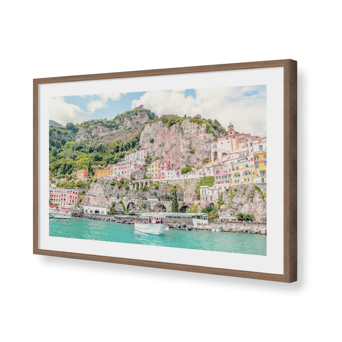 [Color:Walnut], Picture of art in a Walnut frame of the corner