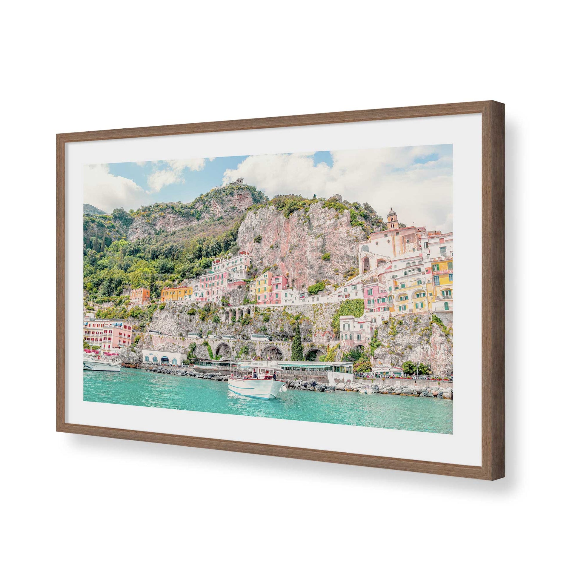 [Color:Walnut], Picture of art in a Walnut frame of the corner