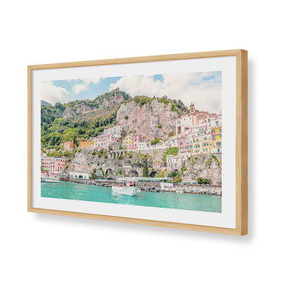 [Color:American Maple], Picture of art in a American Maple frame of the corner