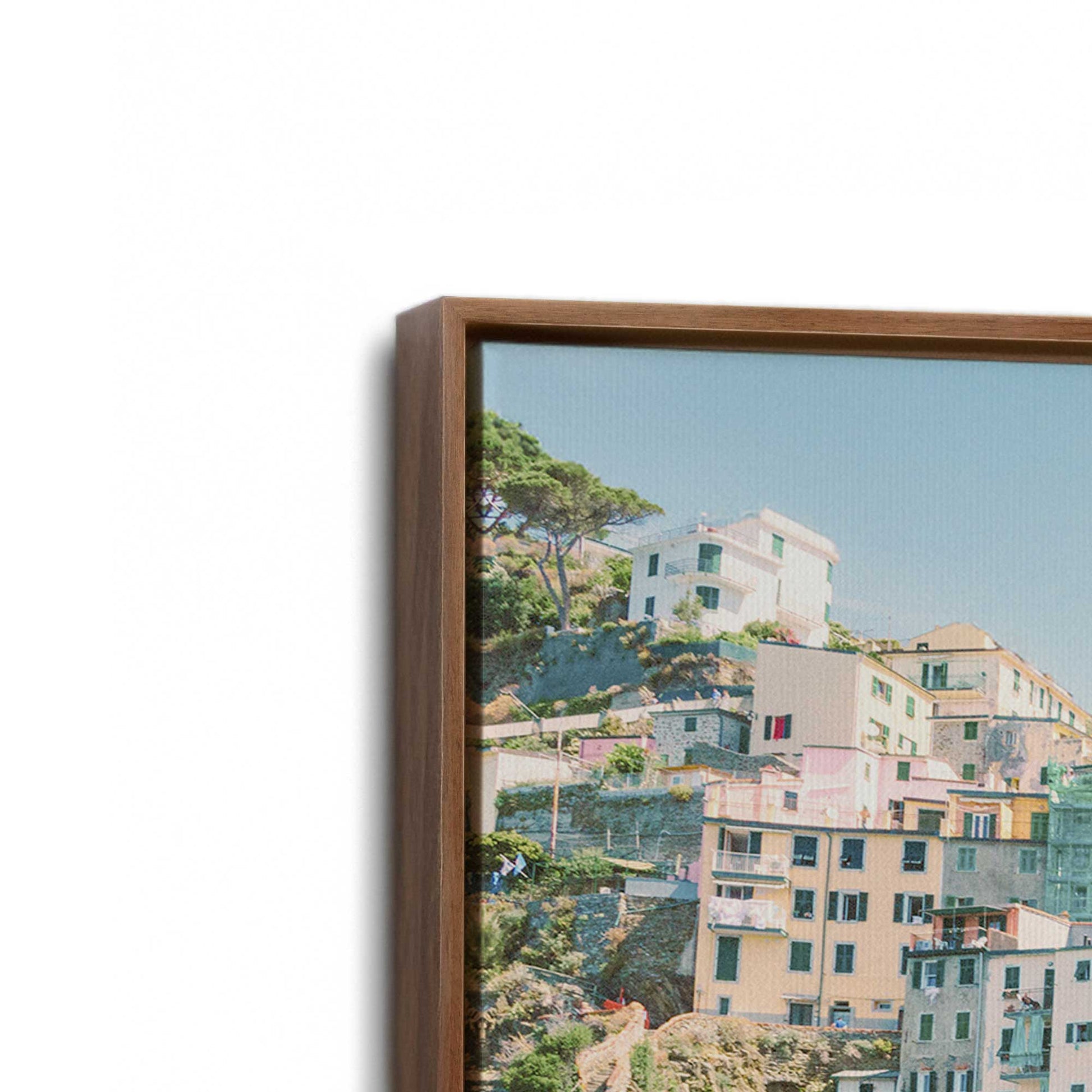 [Color:Walnut], Picture of art in a Walnut frame at an angle