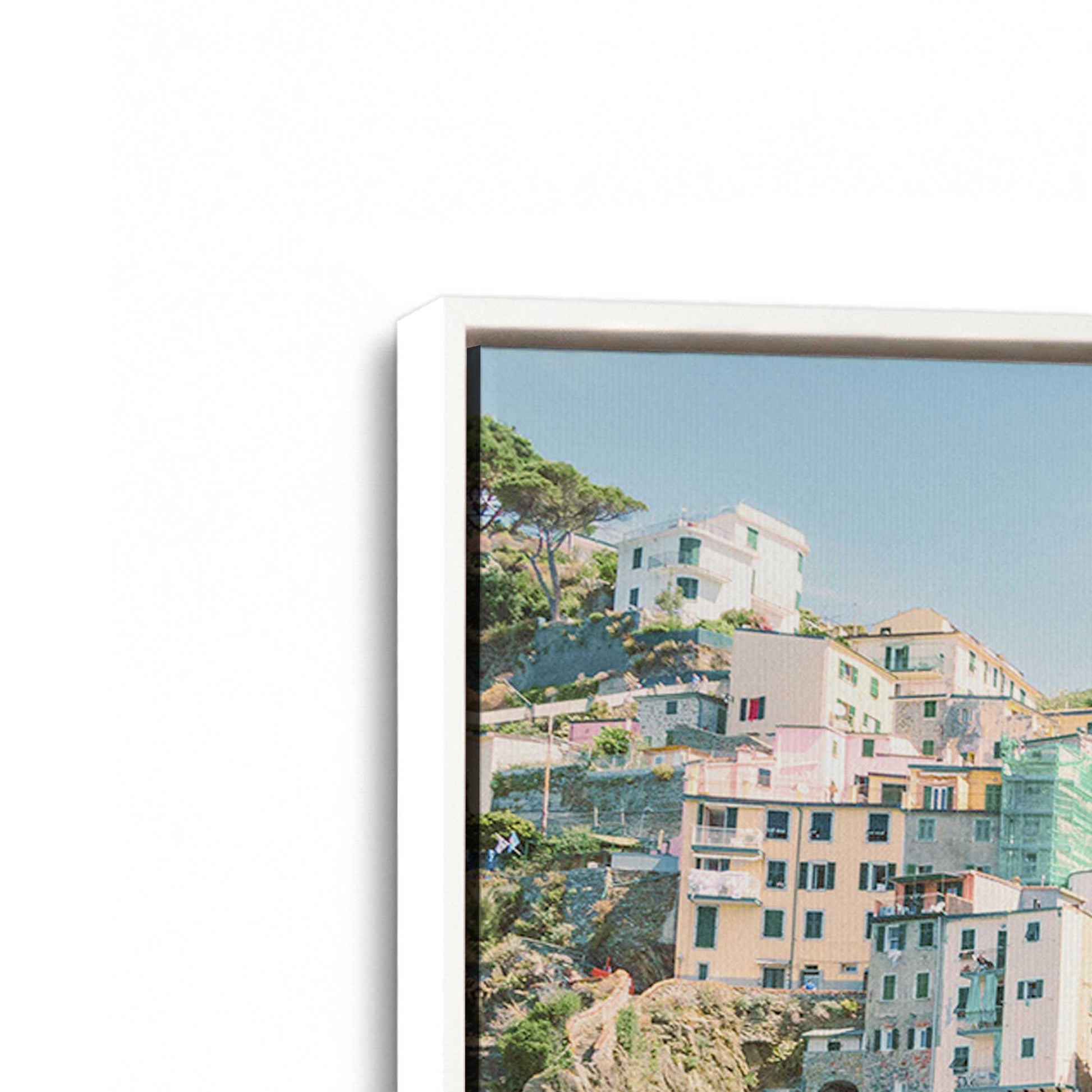 [Color:Opaque White], Picture of art in a White frame at an angle