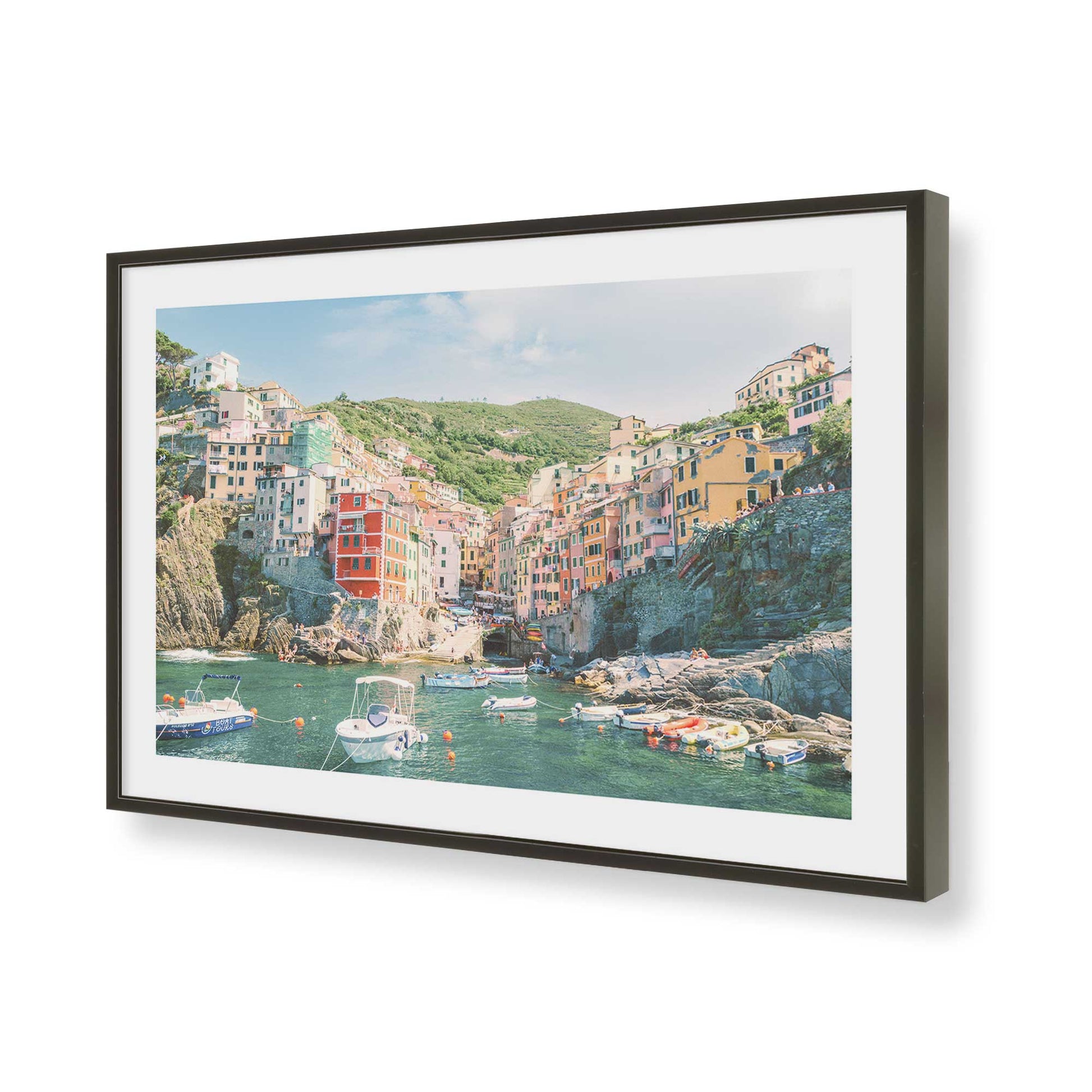 [Color:Satin Black], Picture of art in a Satin Black frame of the corner
