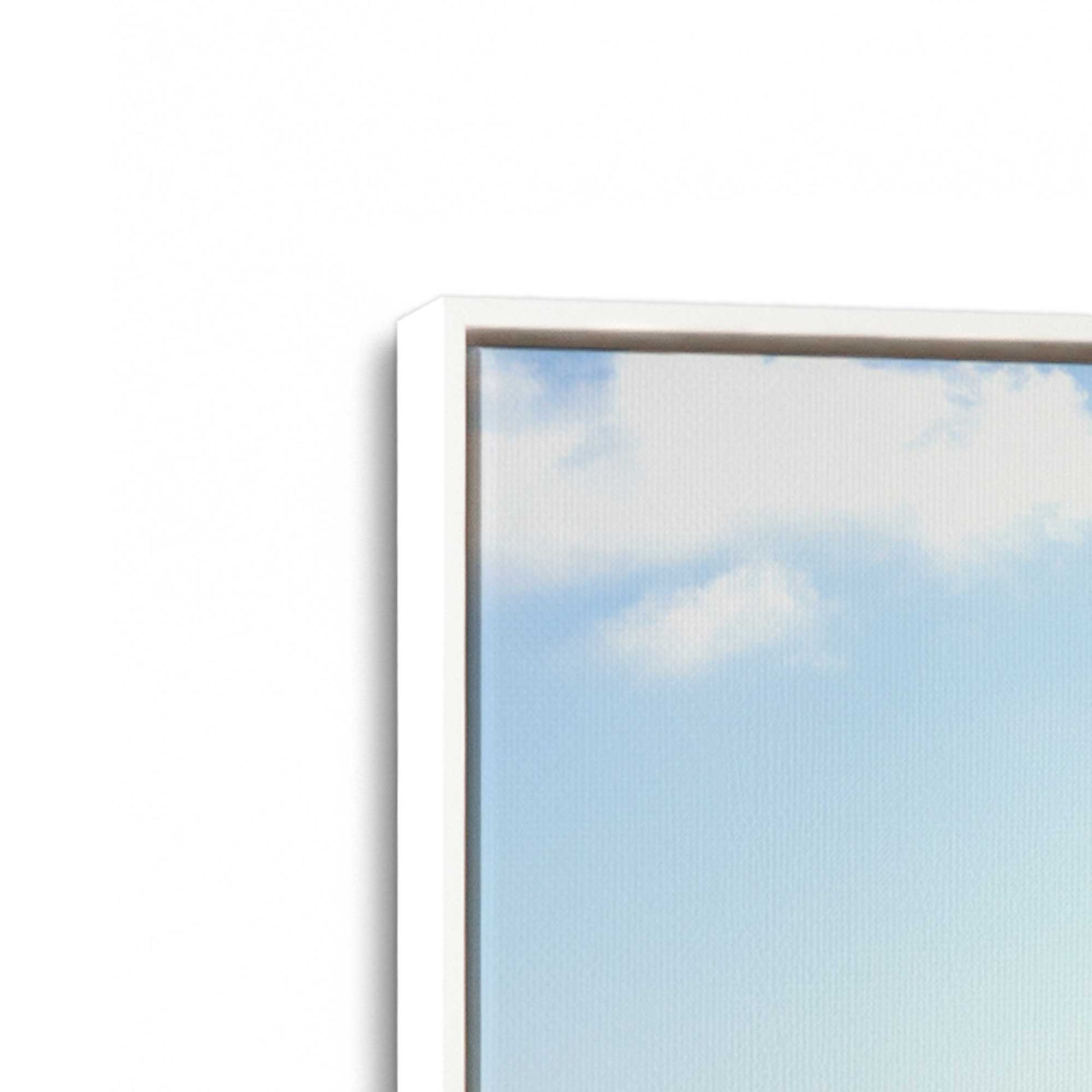 [Color:Opaque White], Picture of art in a White frame at an angle