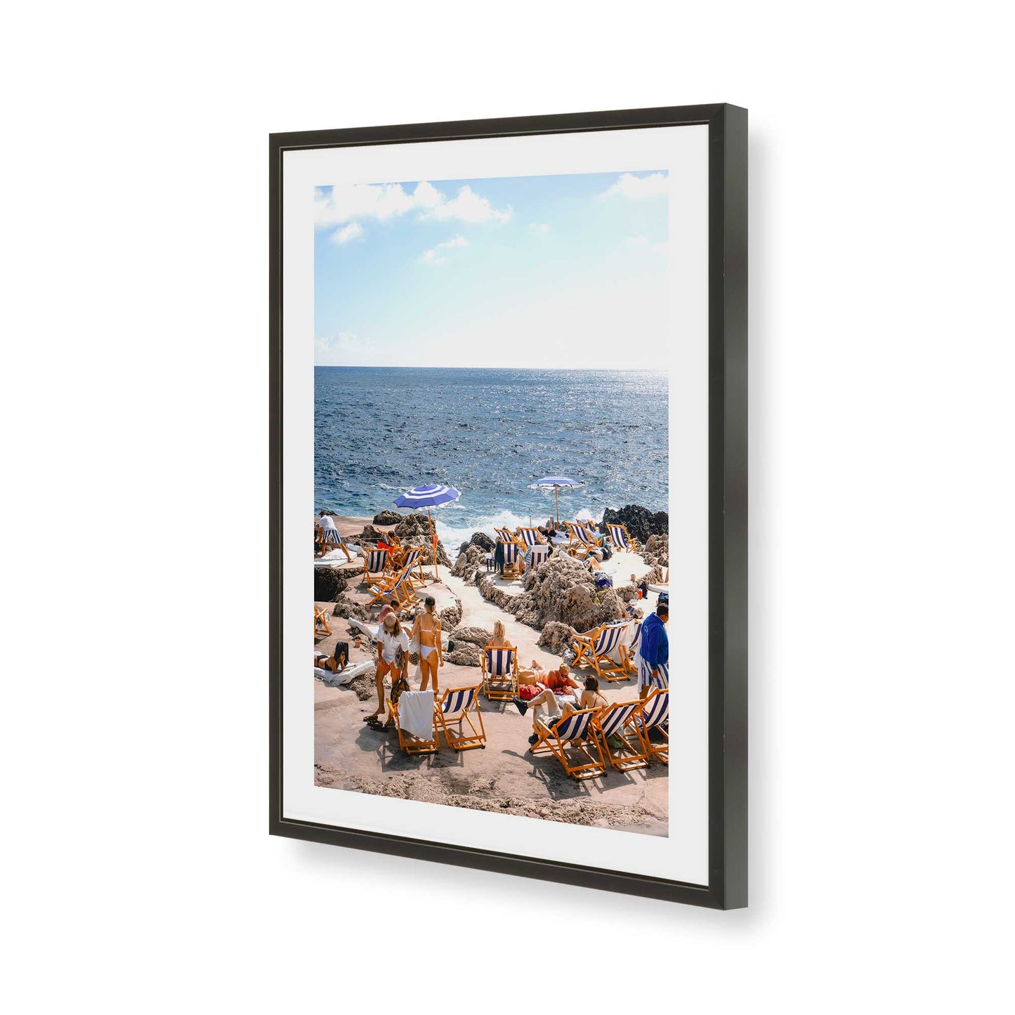 [Color:Satin Black], Picture of art in a Satin Black frame of the corner