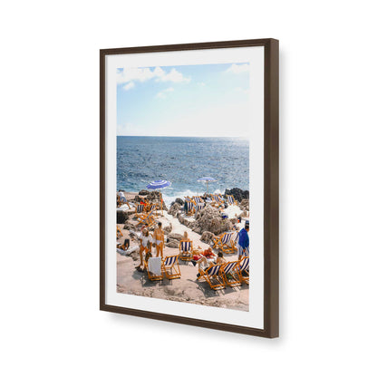 [Color:Brown], Picture of art in a Brown frame of the corner