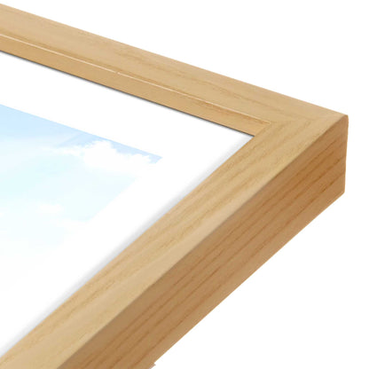[Color:American Maple], Picture of art in a American Maple frame at an angle