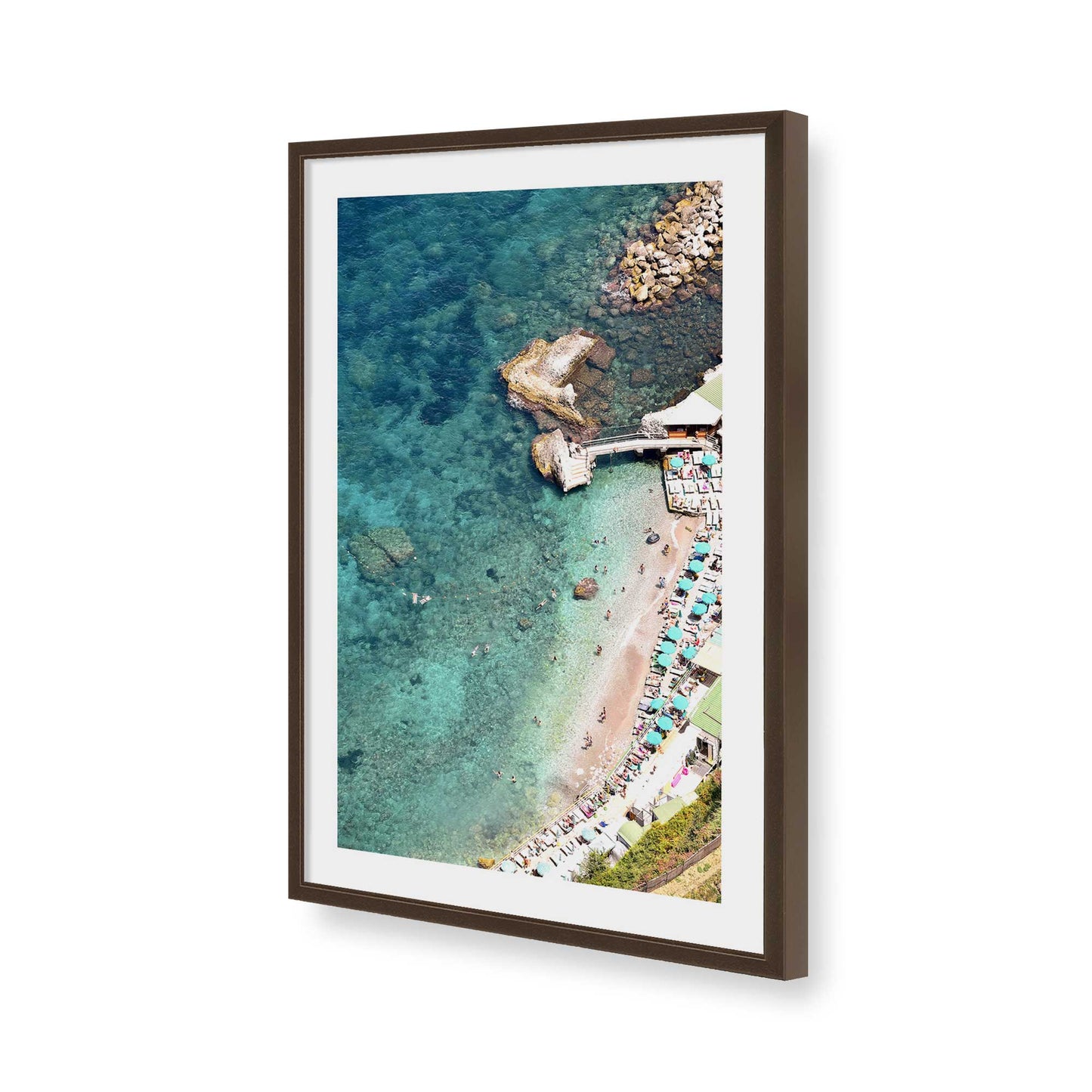 [Color:Brown], Picture of art in a Brown frame of the corner
