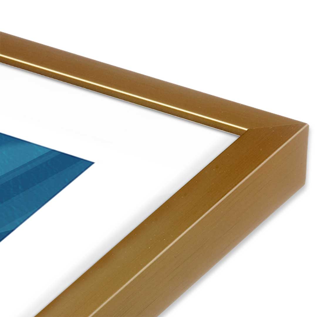 [Color:Polished Gold], Picture of art in a Polished Gold frame at an angle