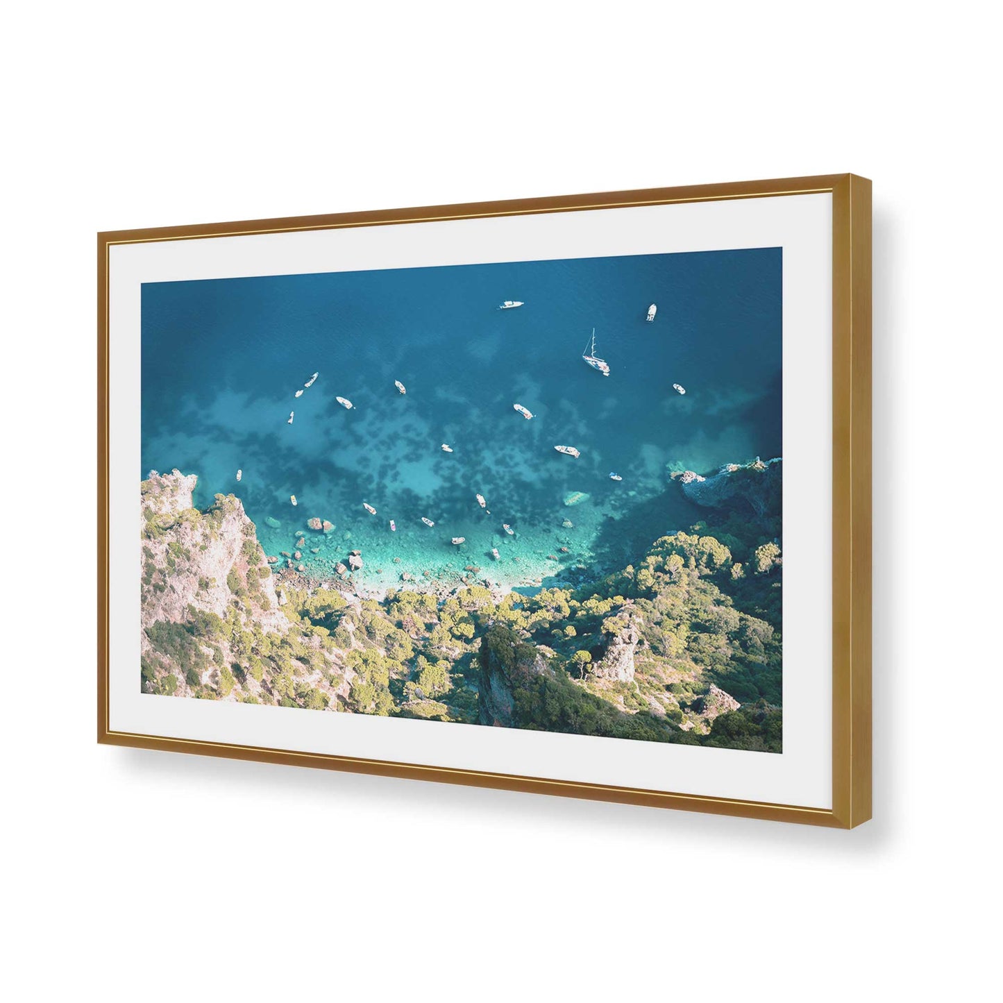 [Color:Polished Gold], Picture of art in a Polished Gold frame of the corner