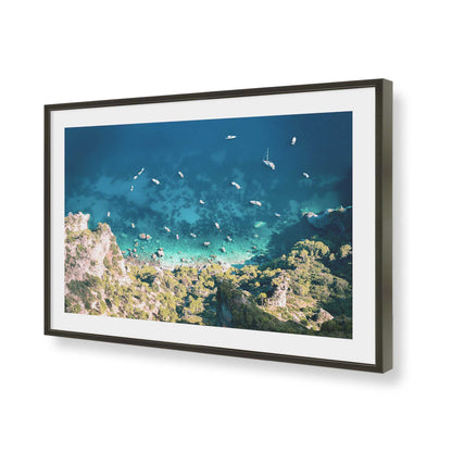 [Color:Satin Black], Picture of art in a Satin Black frame of the corner