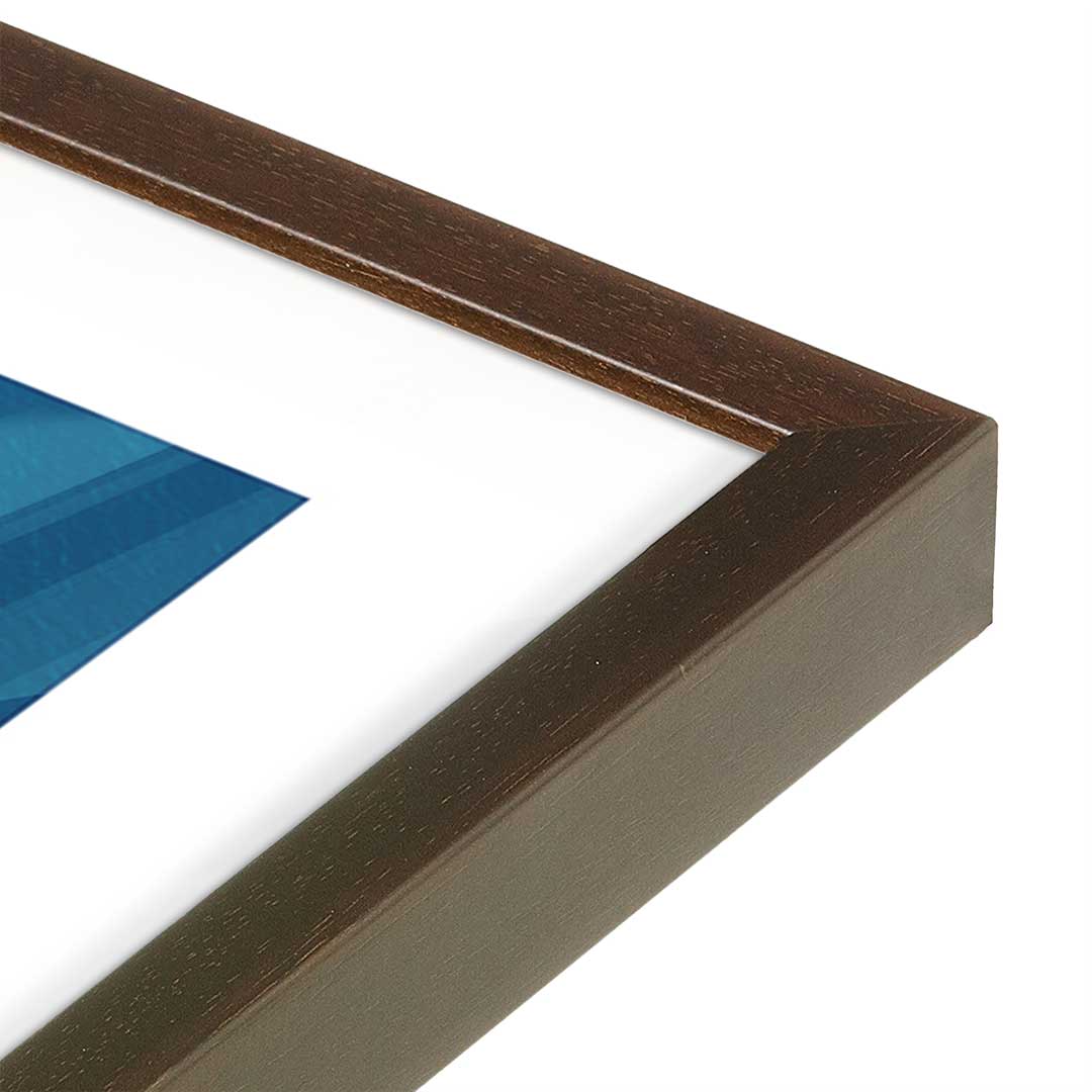 [Color:Brown], Picture of art in a Brown frame at an angle