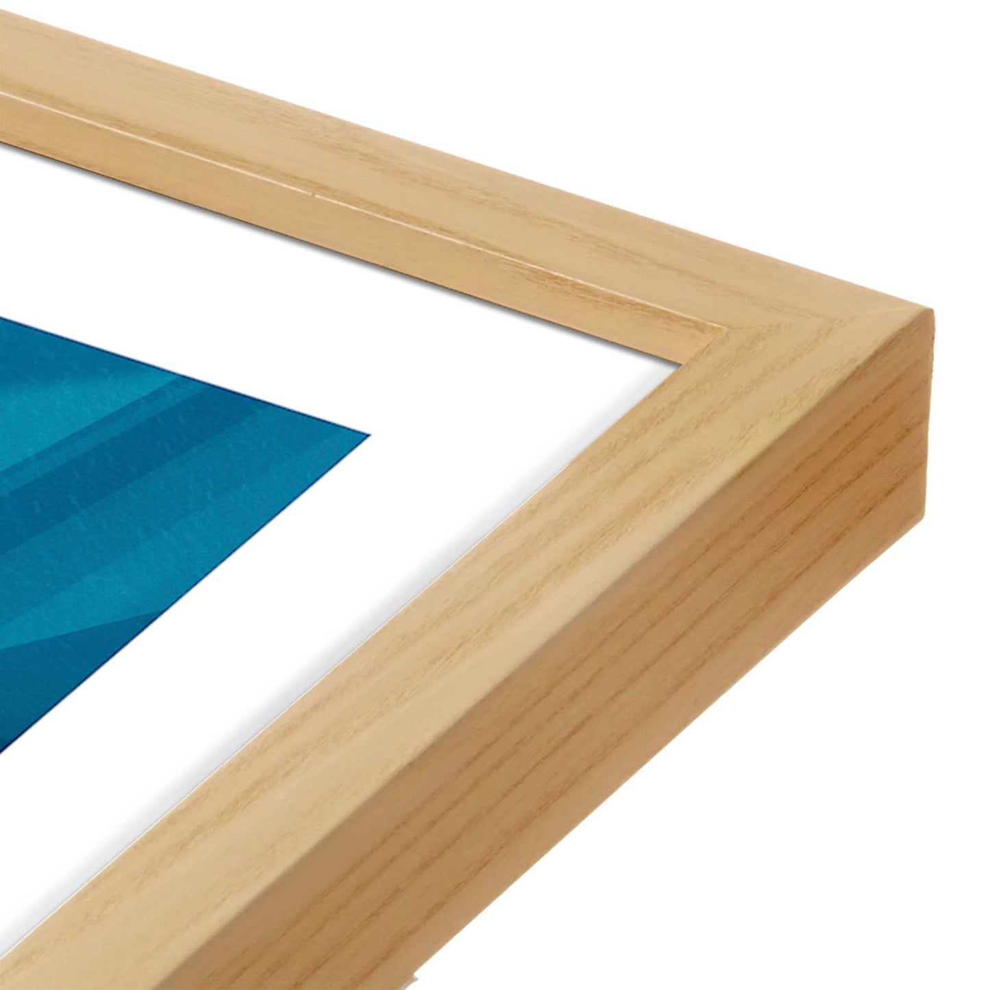 [Color:American Maple], Picture of art in a American Maple frame at an angle