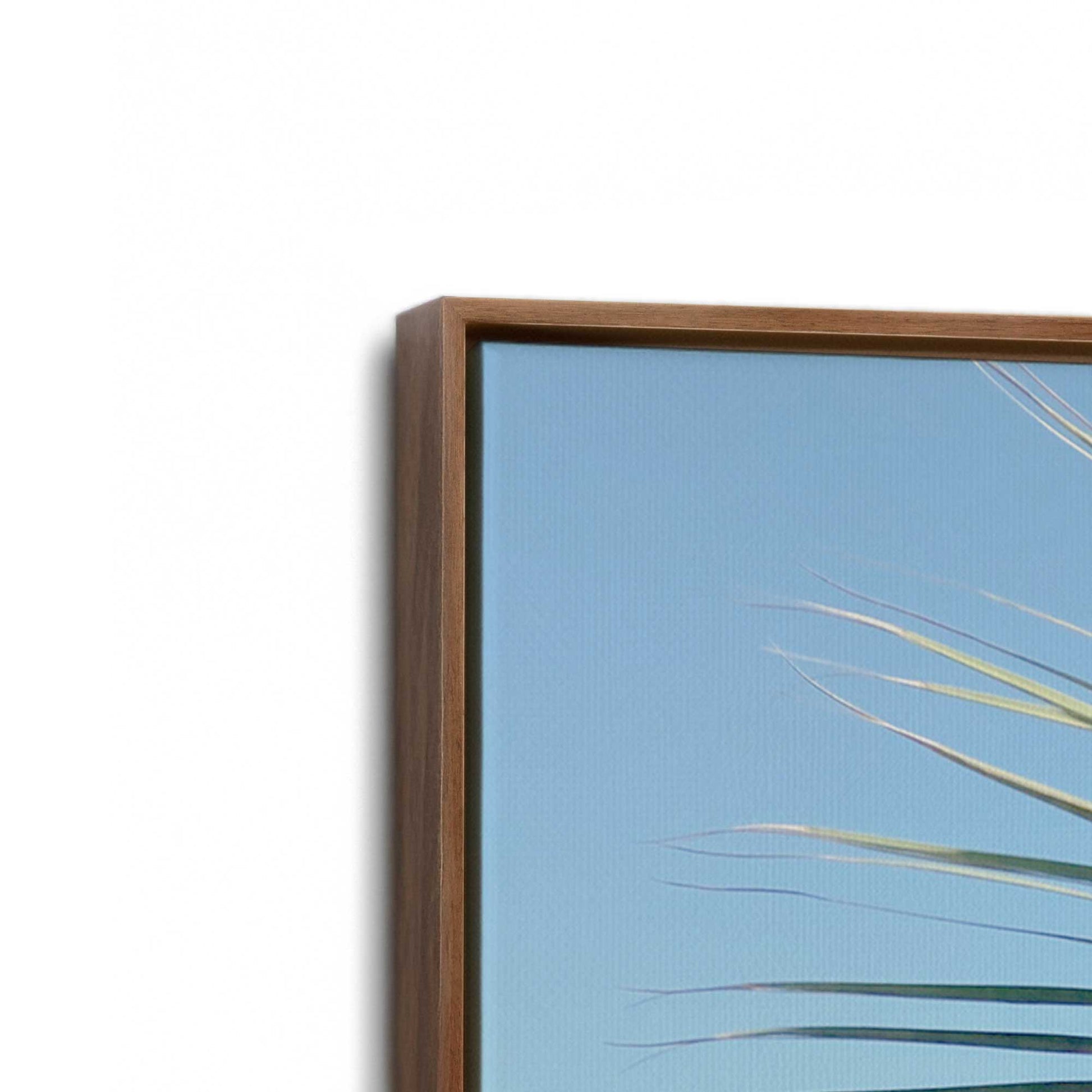 [Color:Walnut], Picture of art in a Walnut frame at an angle