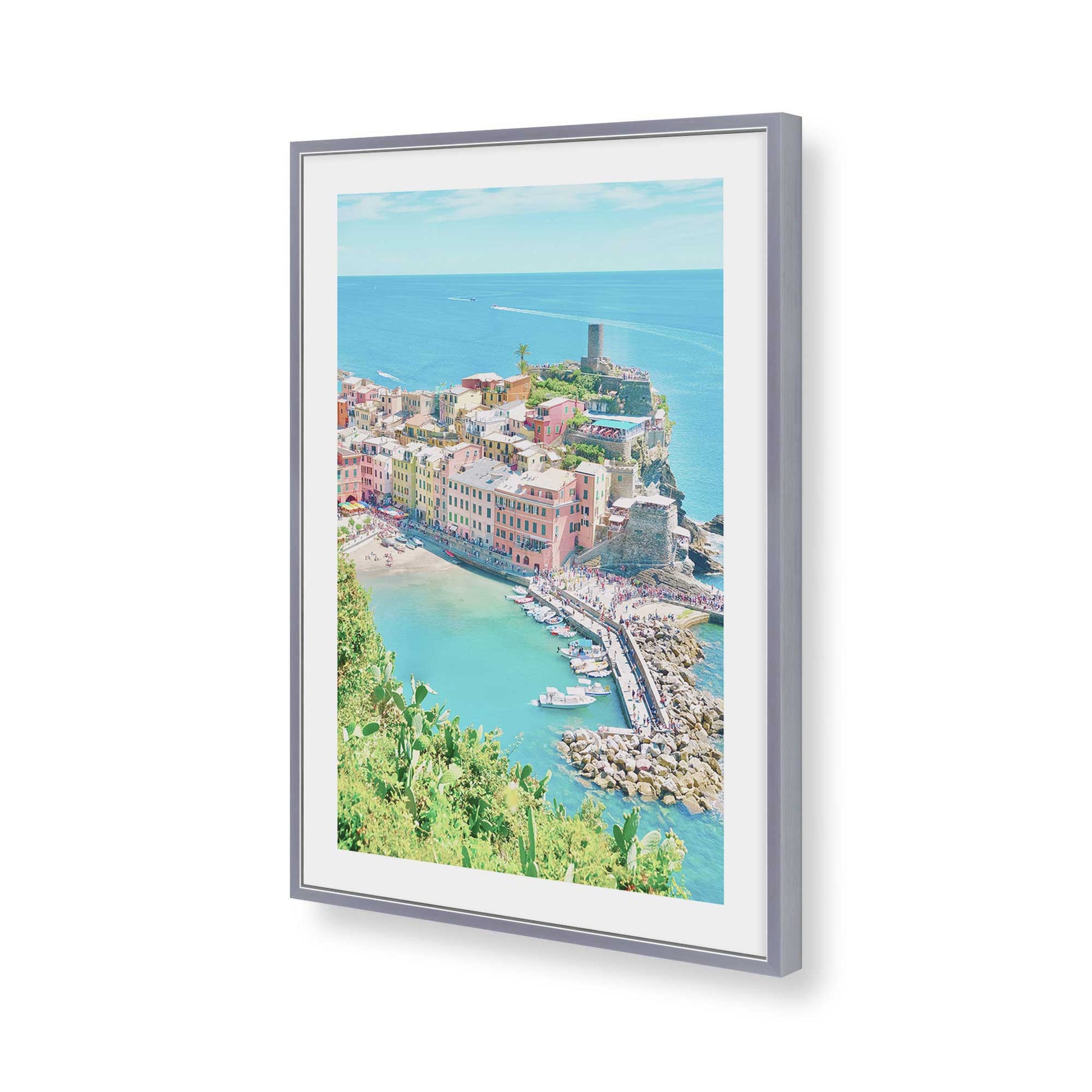[Color:Polished Chrome], Picture of art in a Polished Chrome frame of the corner