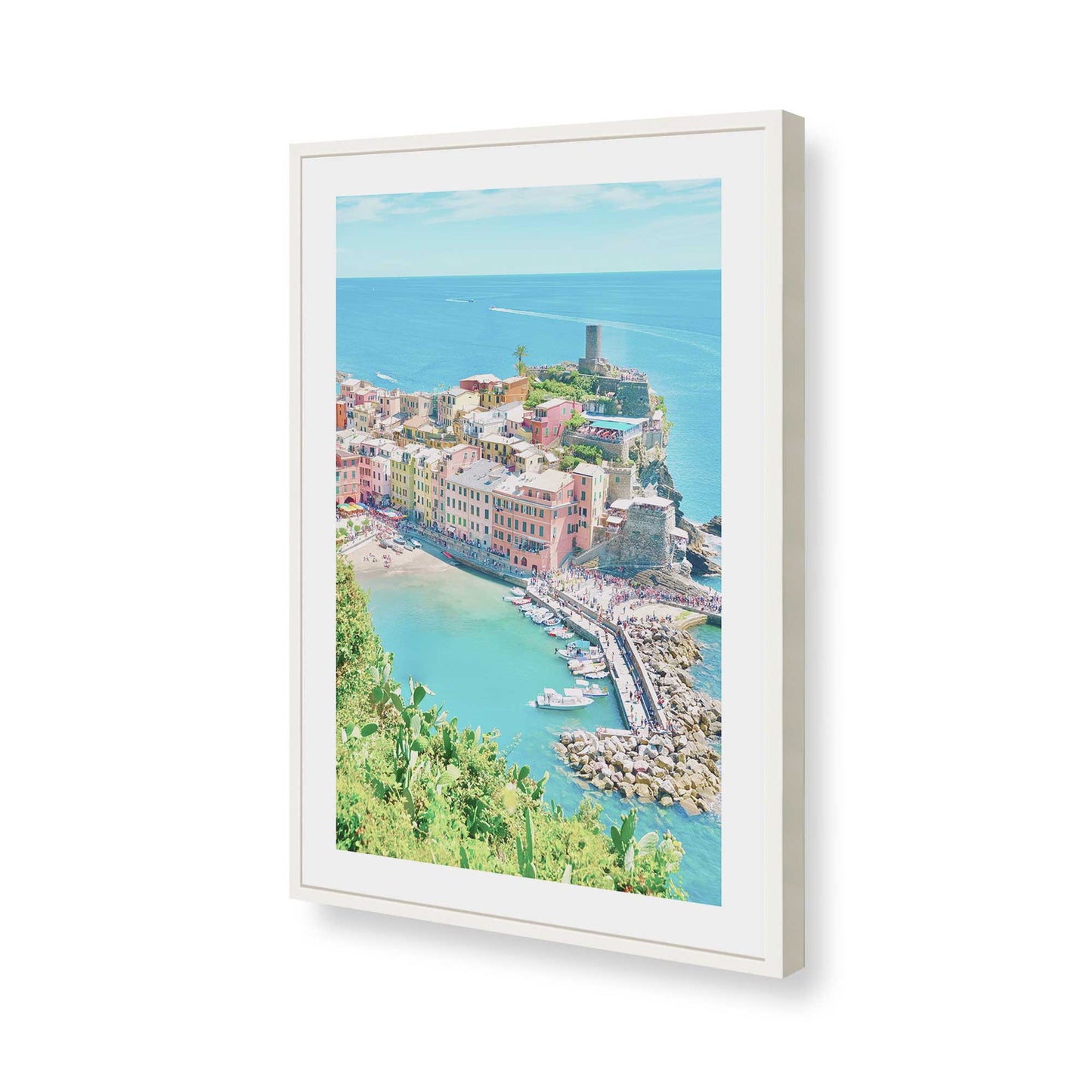 [Color:Opaque White], Picture of art in a Opaque White frame of the corner