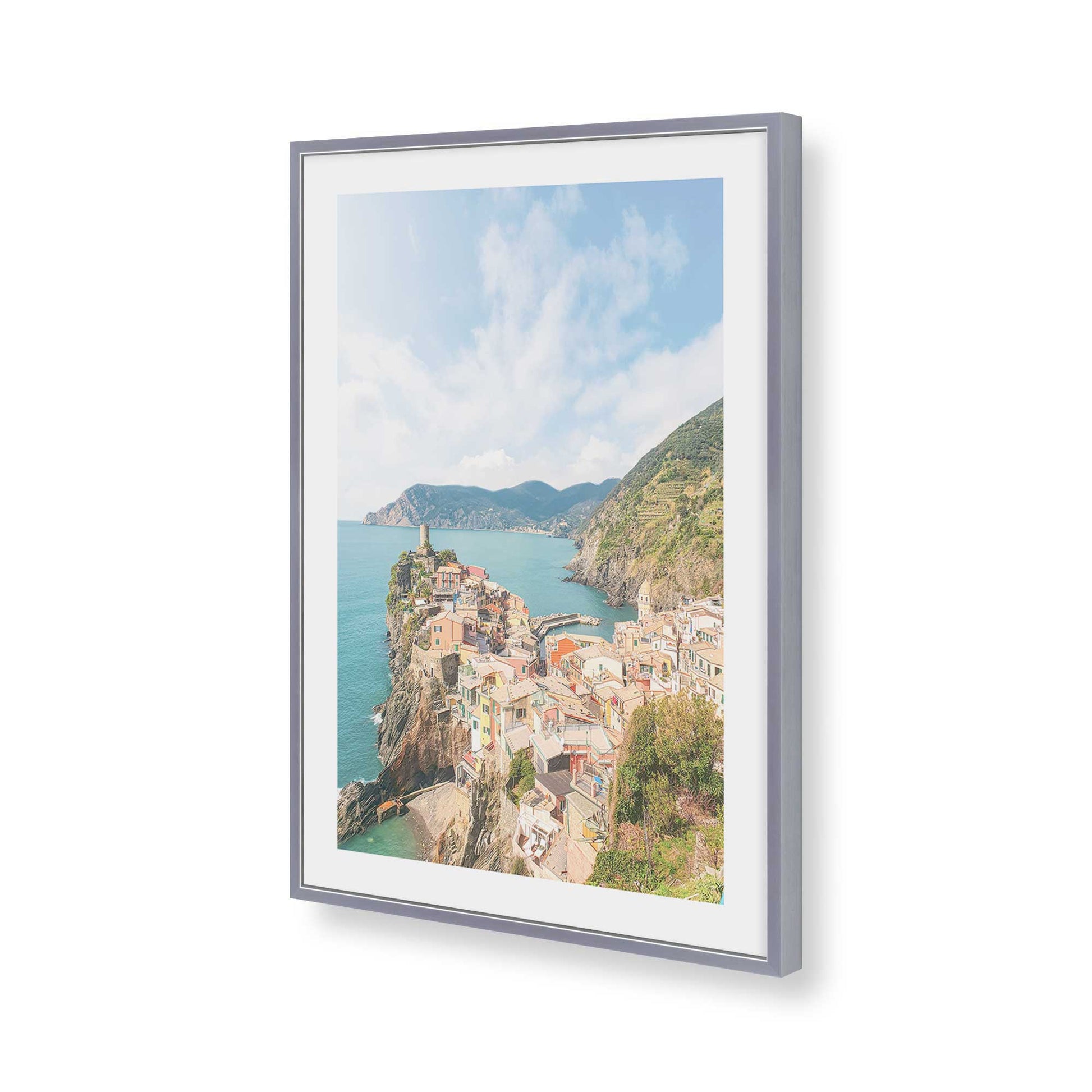 [Color:Polished Chrome], Picture of art in a Polished Chrome frame of the corner