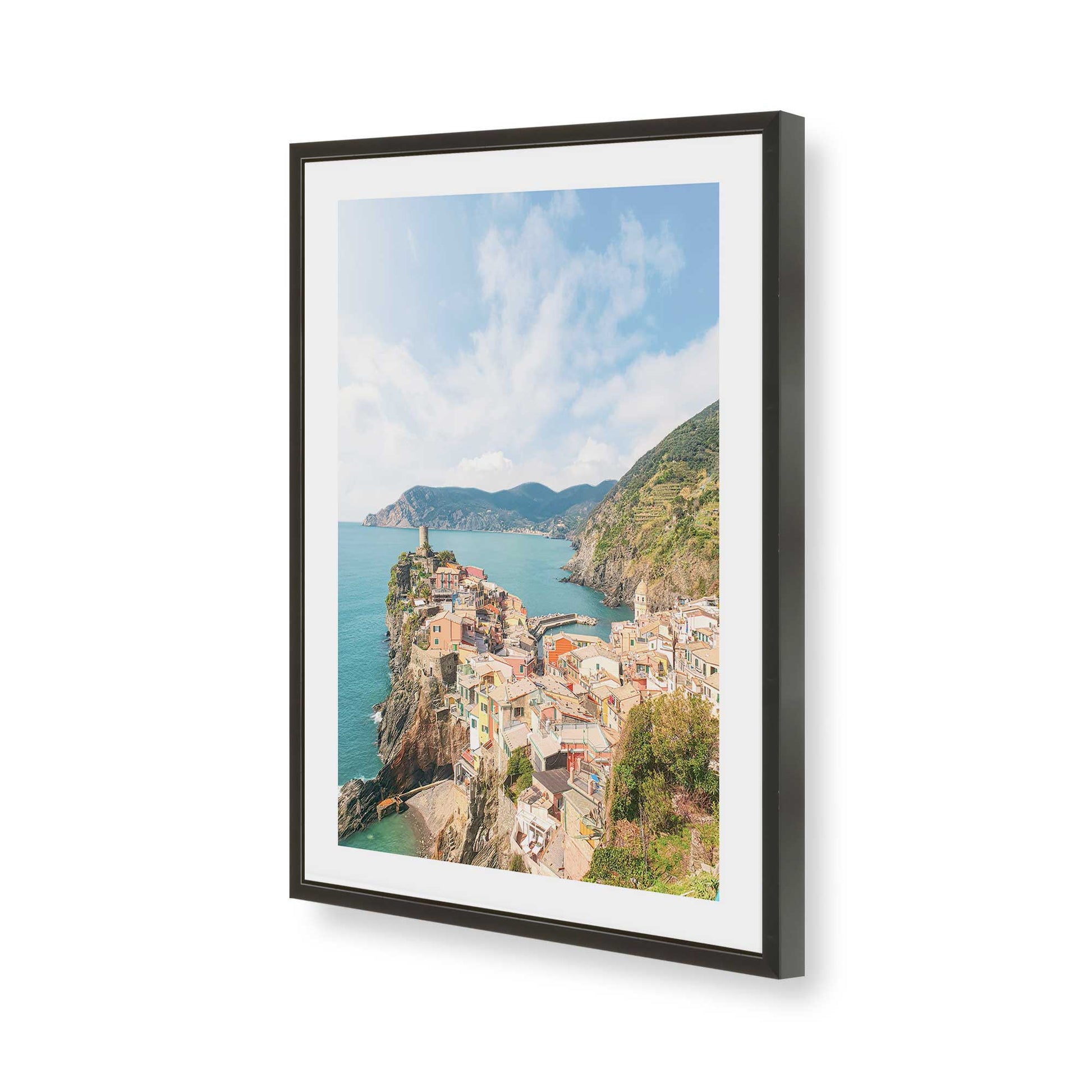 [Color:Satin Black], Picture of art in a Satin Black frame of the corner