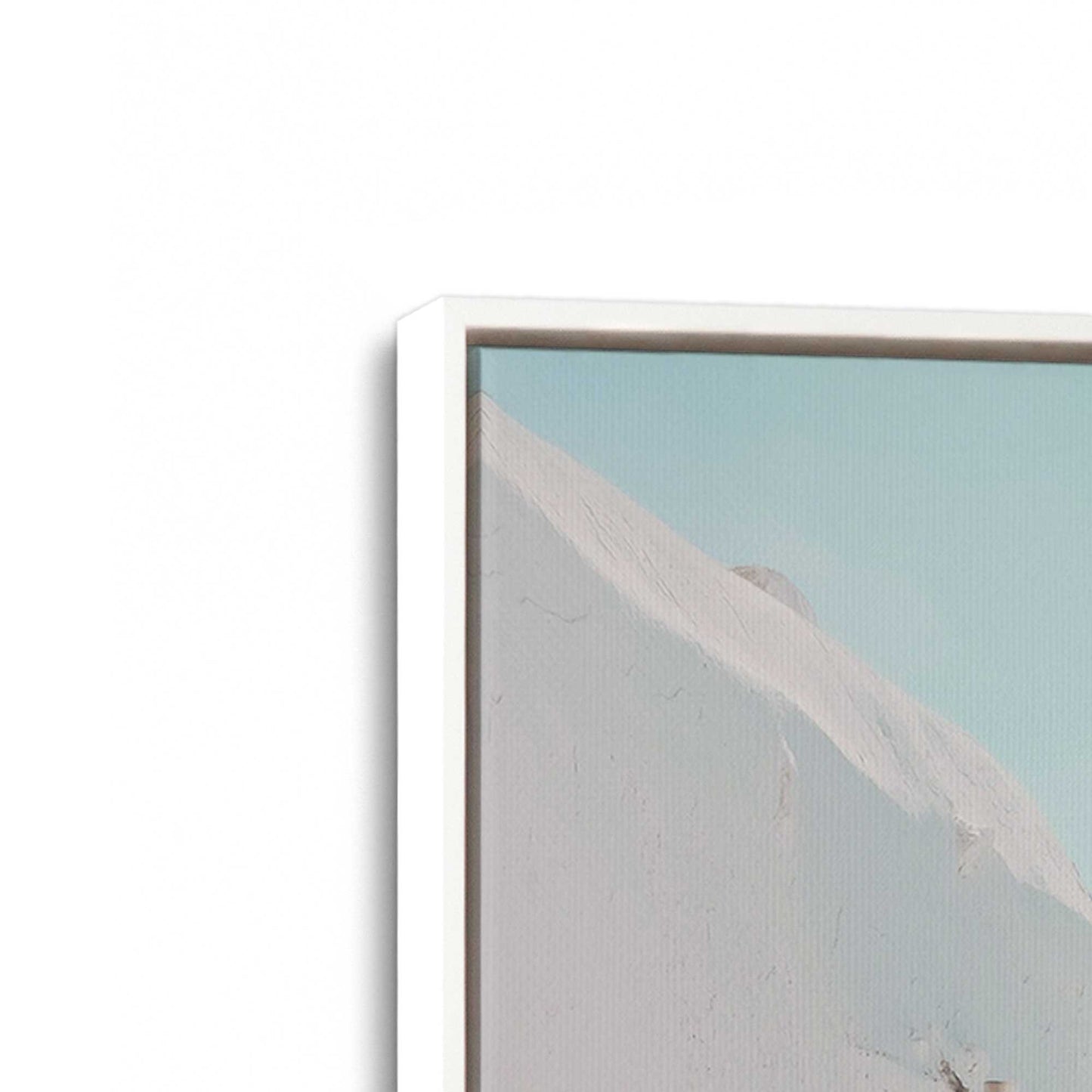[Color:Opaque White], Picture of art in a White frame at an angle