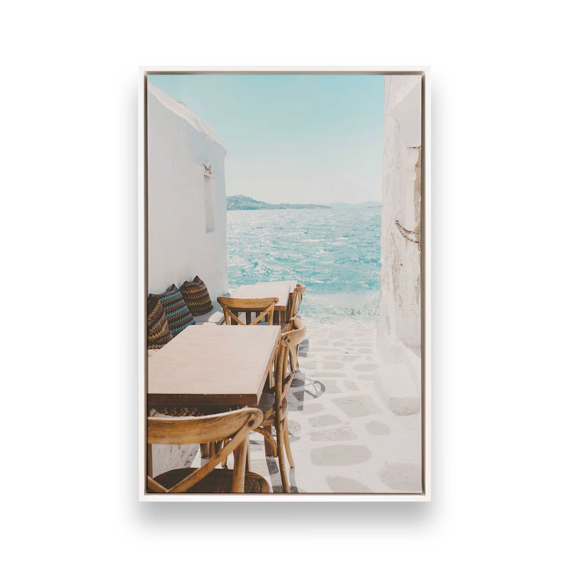 [Color:Opaque White], Picture of art in a White frame