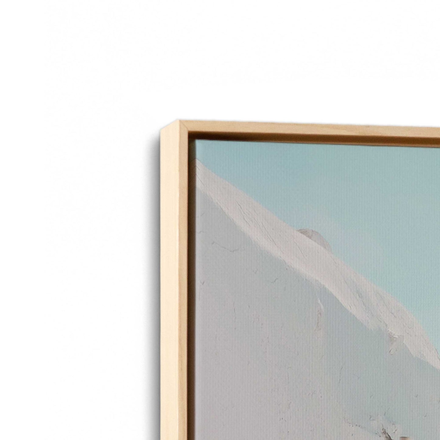 [Color:American Maple], Picture of art in a American Maple frame at an angle