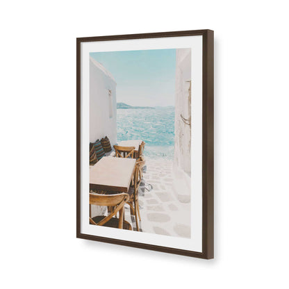 [Color:Brown], Picture of art in a Brown frame of the corner