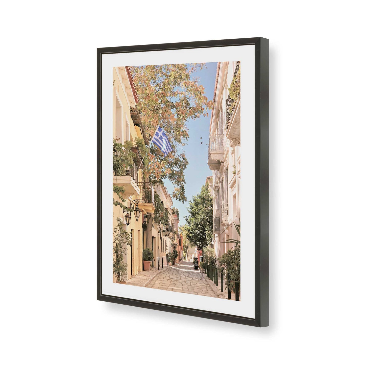 [Color:Satin Black], Picture of art in a Satin Black frame of the corner