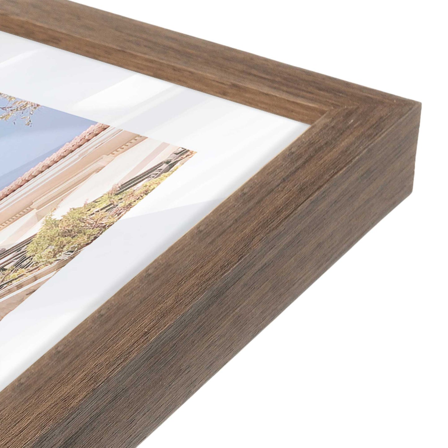 [Color:Walnut], Picture of art in a Walnut frame at an angle