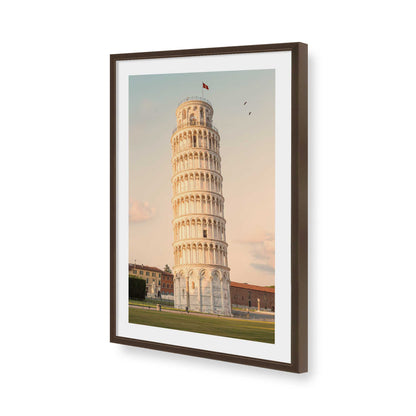 [Color:Brown], Picture of art in a Brown frame of the corner