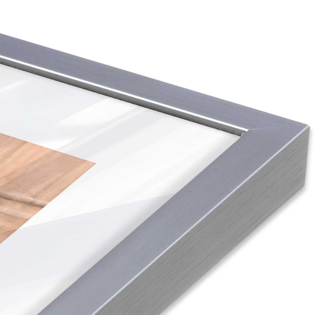 [Color:Polished Chrome], Picture of art in a Polished Chrome frame at an angle