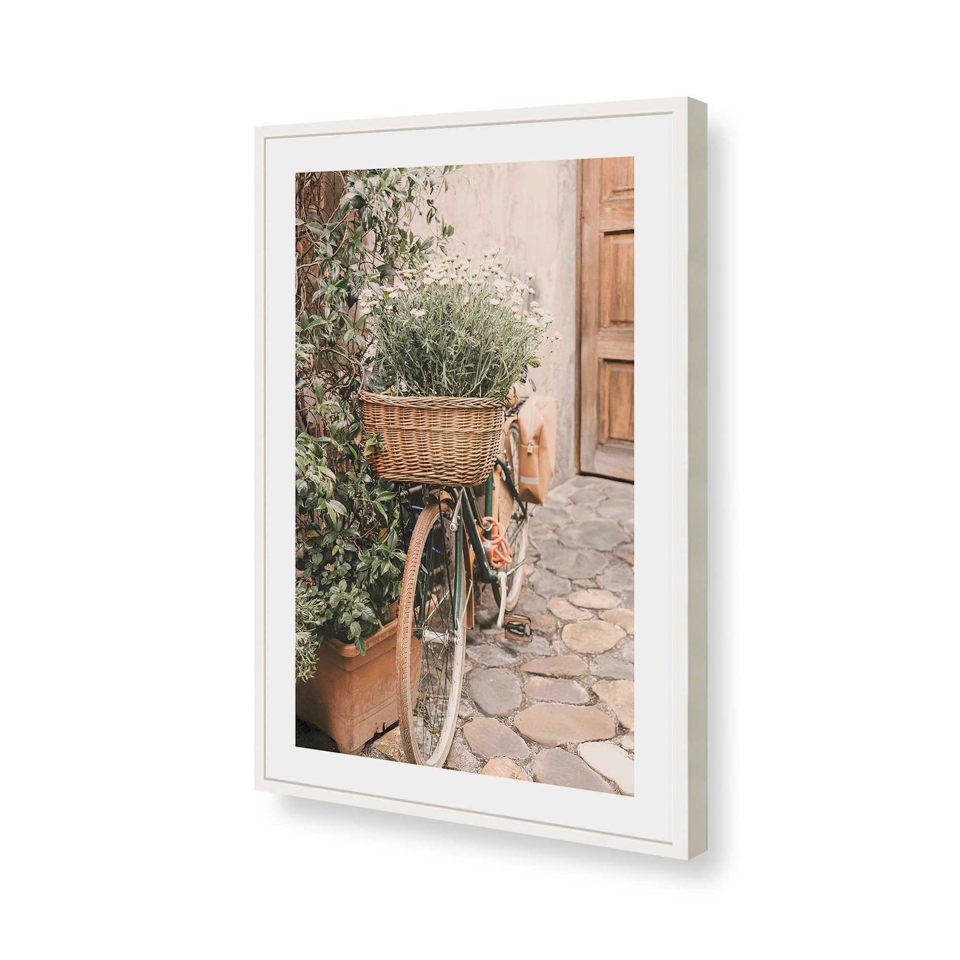 [Color:Opaque White], Picture of art in a Opaque White frame of the corner