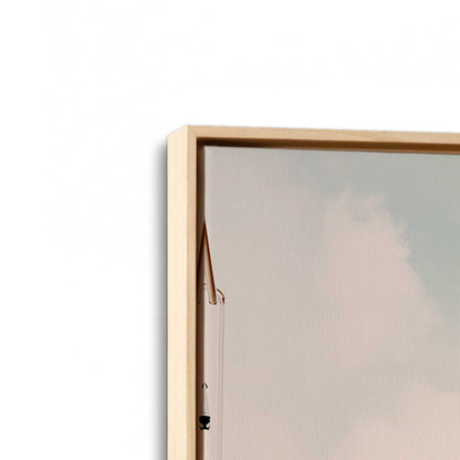 [Color:American Maple], Picture of art in a American Maple frame at an angle