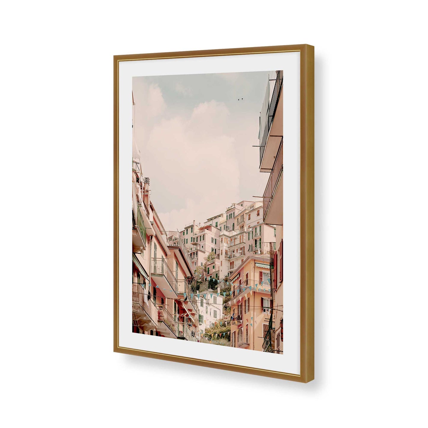 [Color:Polished Gold], Picture of art in a Polished Gold frame of the corner