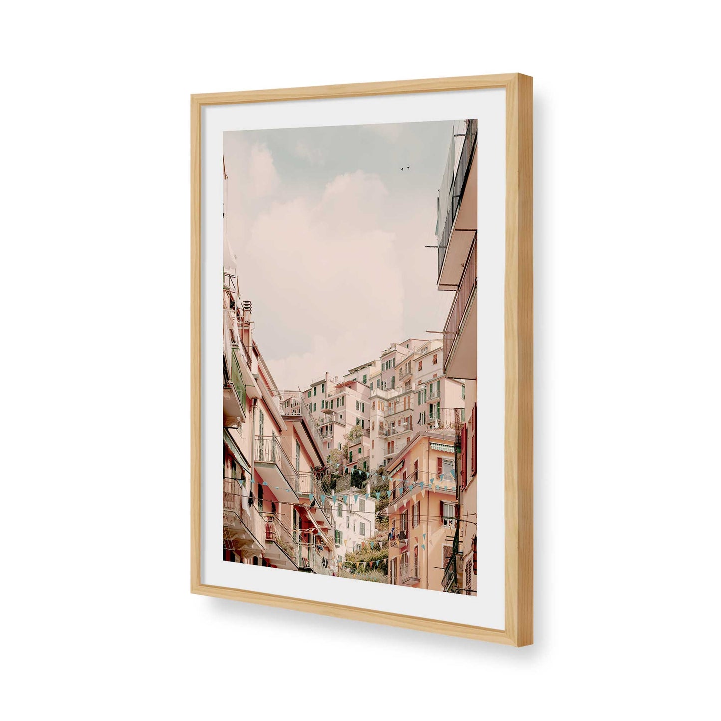 [Color:American Maple], Picture of art in a American Maple frame of the corner