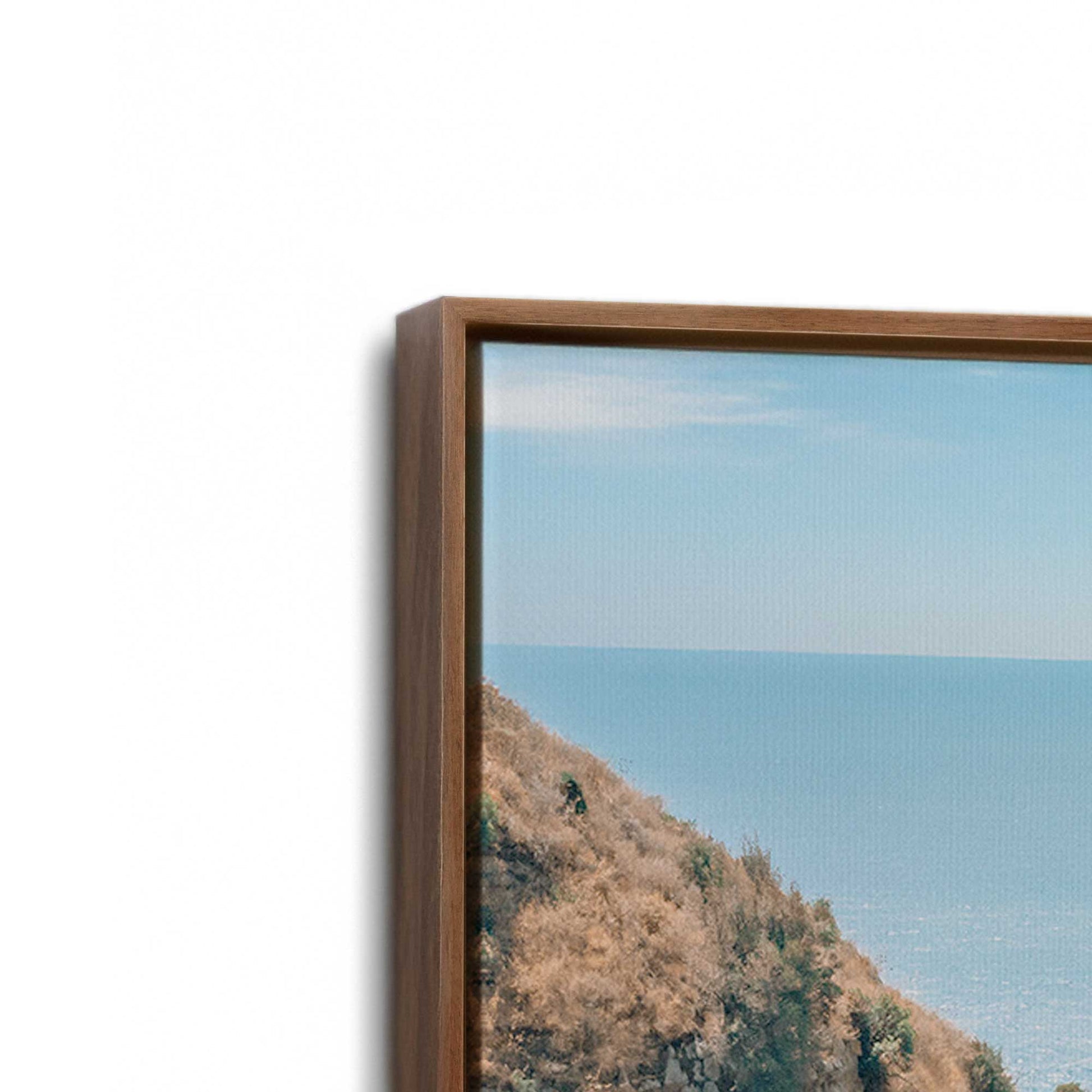 [Color:Walnut], Picture of art in a Walnut frame at an angle