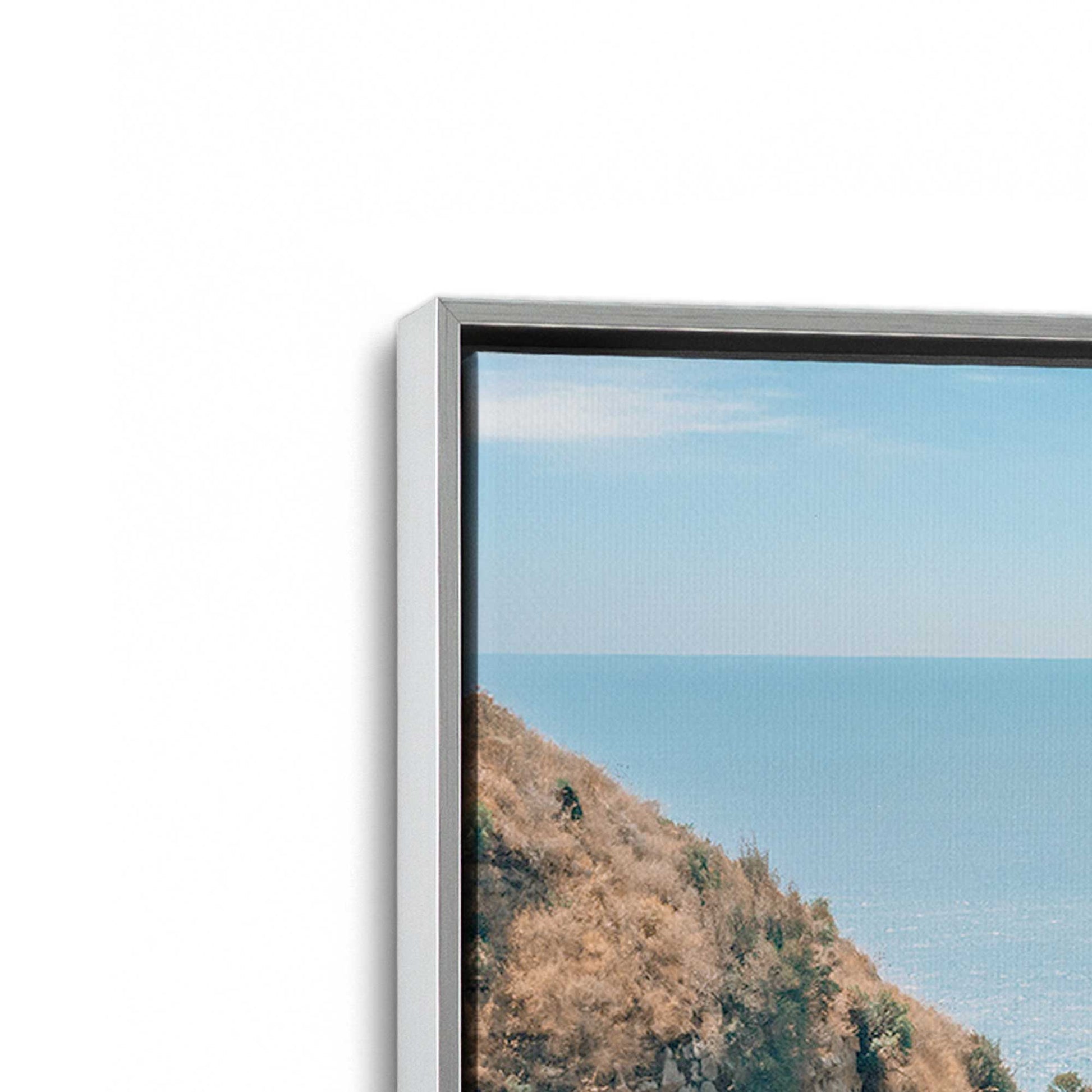 [Color:Polished Chrome], Picture of art in a Polished Chrome frame at an angle