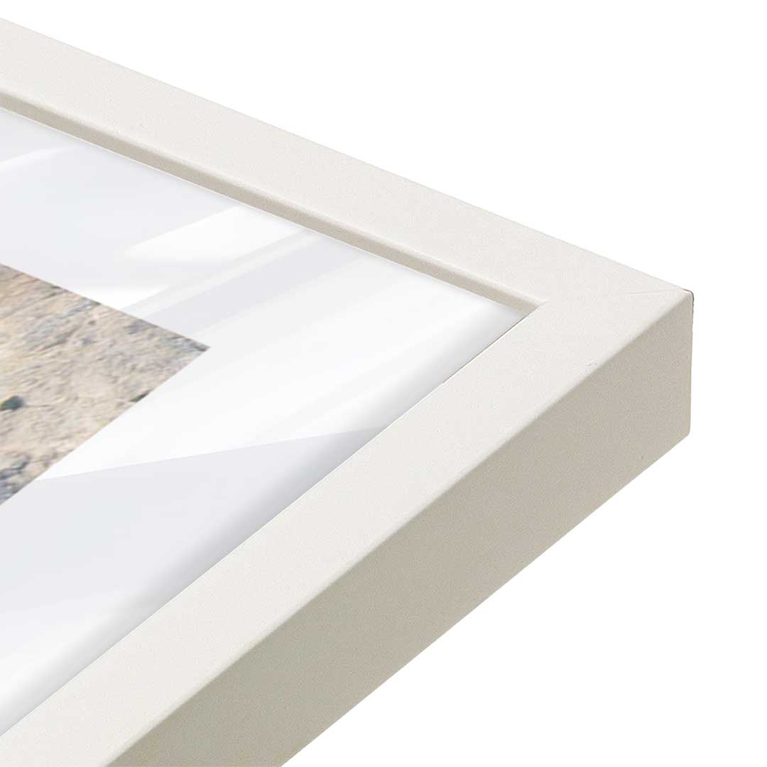 [Color:Opaque White], Picture of art in a Opaque White frame at an angle