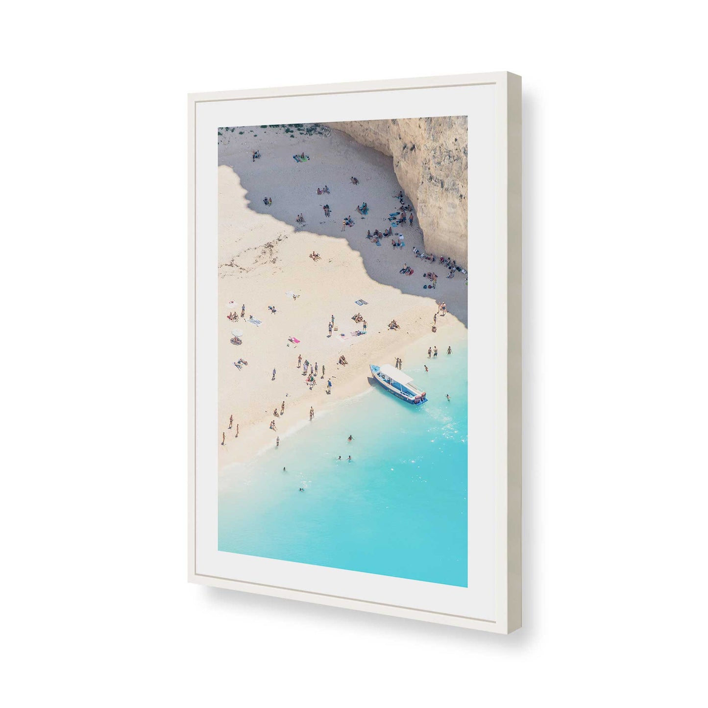[Color:Opaque White], Picture of art in a Opaque White frame of the corner