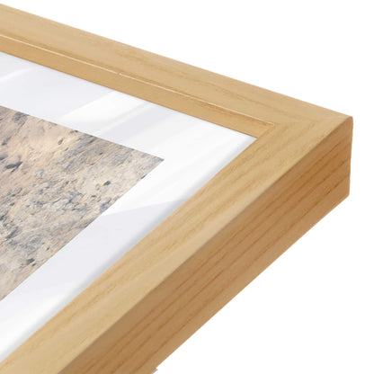 [Color:American Maple], Picture of art in a American Maple frame at an angle