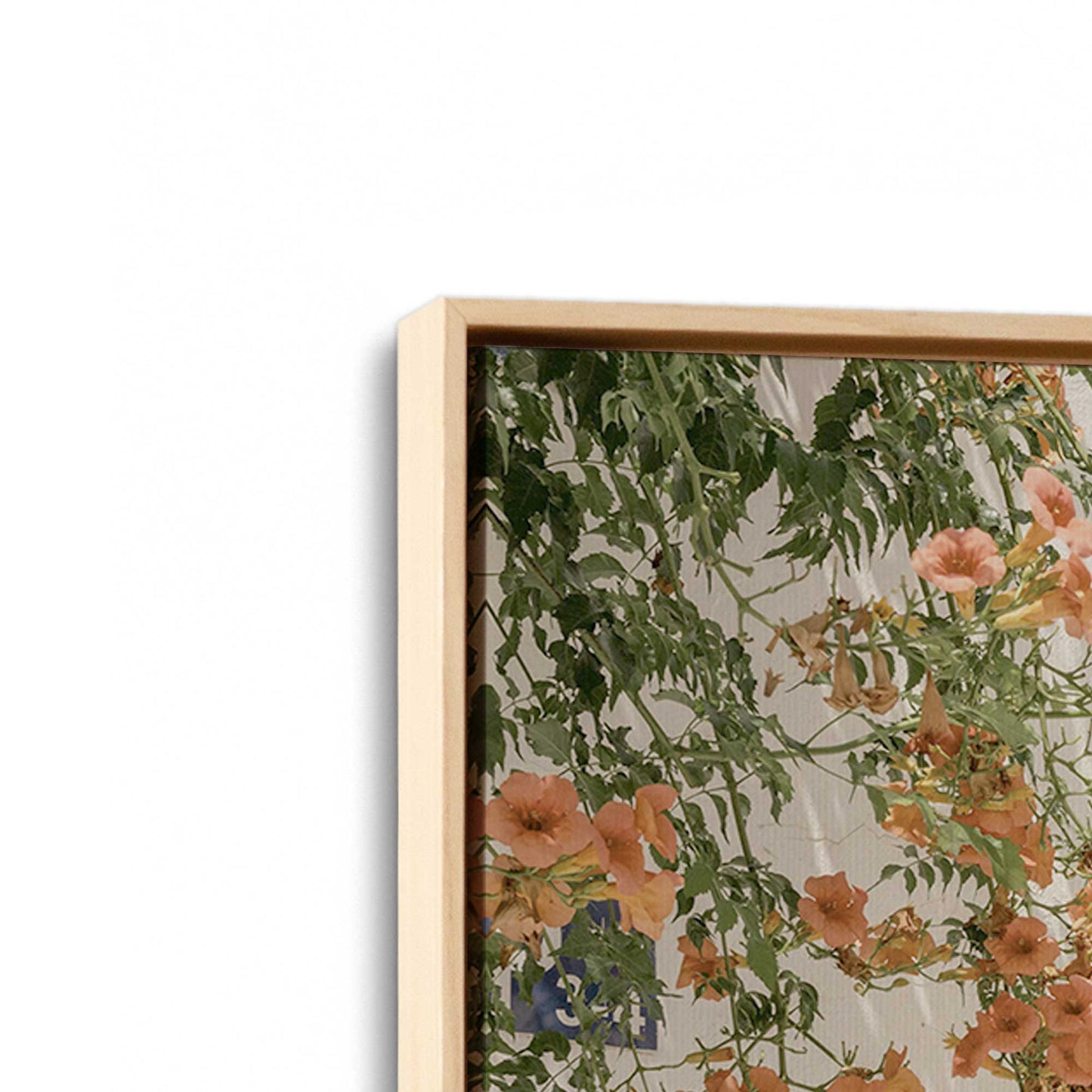 [Color:American Maple], Picture of art in a American Maple frame at an angle