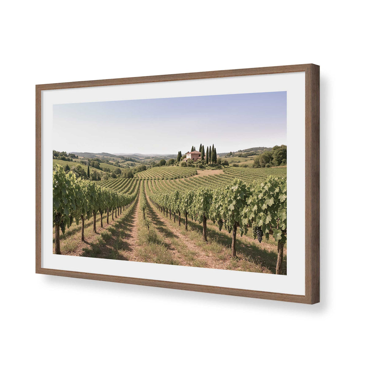[Color:Polished Chrome], Picture of art in a Polished Chrome frame of the corner
